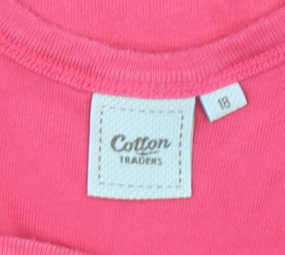 Cotton Traders Womens Pink Size 18 Sleeveless Tank Top