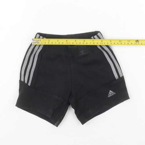 Adidas Unisex Baby Black 12-18M Elastic Waist Active Shorts