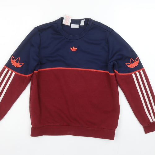 Adidas Girls Multicoloured 11-12 Years Crew Neck Pullover Sweatshirt
