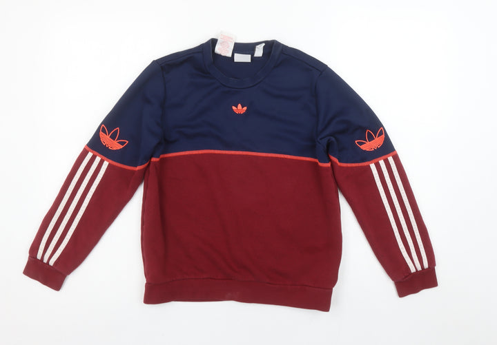 Adidas Girls Multicoloured 11-12 Years Crew Neck Pullover Sweatshirt