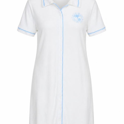 Forever 21 Women's White Collared Short Sleeve Shirt Dress Size S