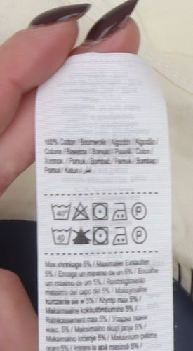 Jack & Jones Men’s Beige Core Graphic Print Cotton T-Shirt Size L