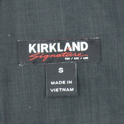 Kirkland Signature Womens Black Hooded Long Rain Coat Size S