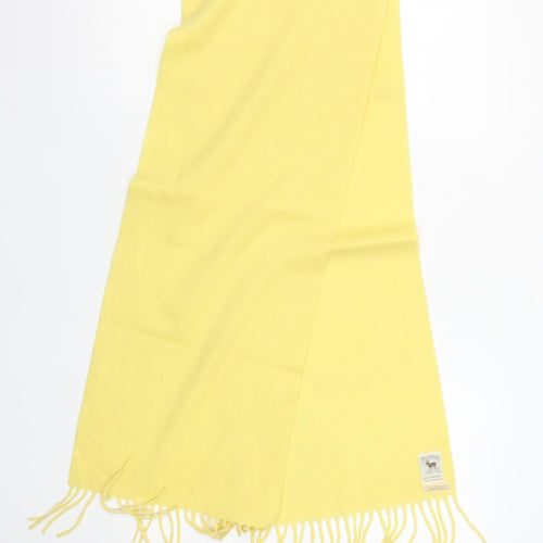 Hilltop Women Yellow Lambswool Fringed Rectangle Scarf