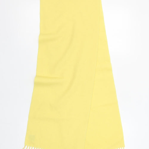 Hilltop Women Yellow Lambswool Fringed Rectangle Scarf