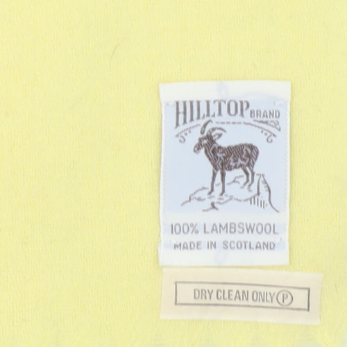 Hilltop Women Yellow Lambswool Fringed Rectangle Scarf