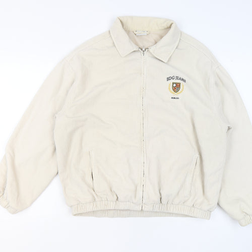 BDG Urban Outfitters Mens Beige Corduroy Bomber Jacket S