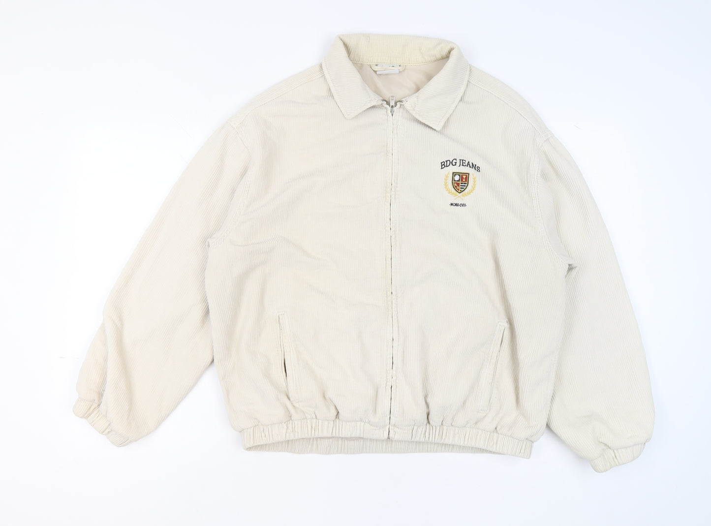 BDG Urban Outfitters Mens Beige Corduroy Bomber Jacket S