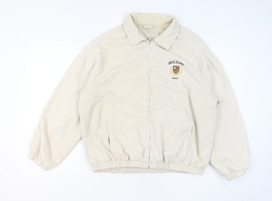 BDG Urban Outfitters Mens Beige Corduroy Bomber Jacket S