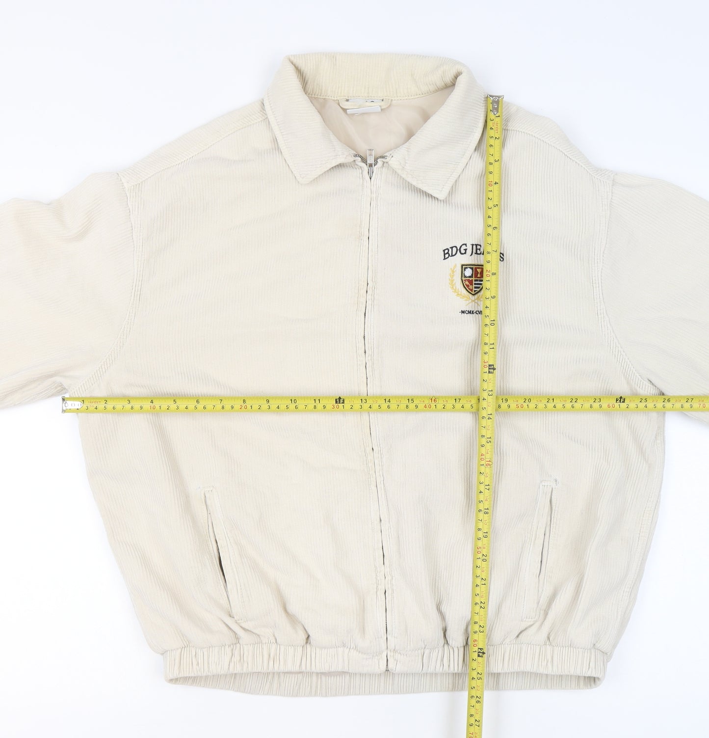 BDG Urban Outfitters Mens Beige Corduroy Bomber Jacket S