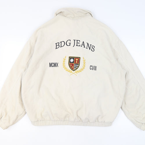 BDG Urban Outfitters Mens Beige Corduroy Bomber Jacket S