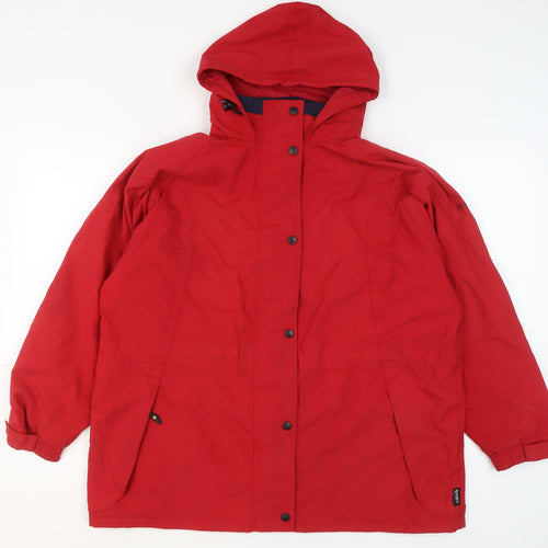 Regatta Women's Red Waterproof Hooded Rain Jacket Size 18