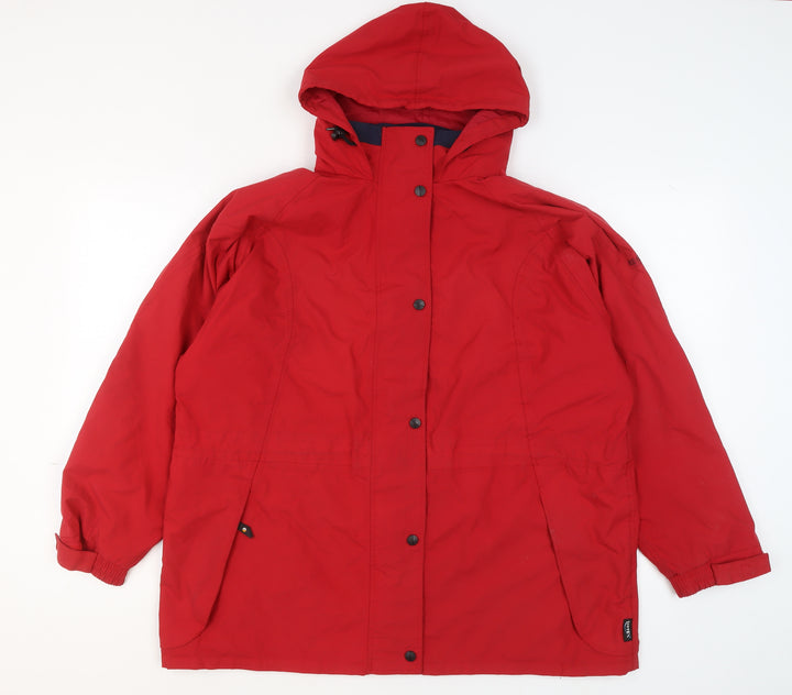 Regatta Women's Red Waterproof Hooded Rain Jacket Size 18