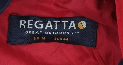 Regatta Women's Red Waterproof Hooded Rain Jacket Size 18