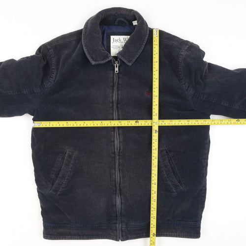 Jack Wills Men's Blue Corduroy Bomber Jacket Size S