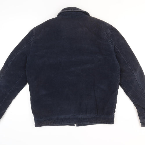 Jack Wills Men's Blue Corduroy Bomber Jacket Size S