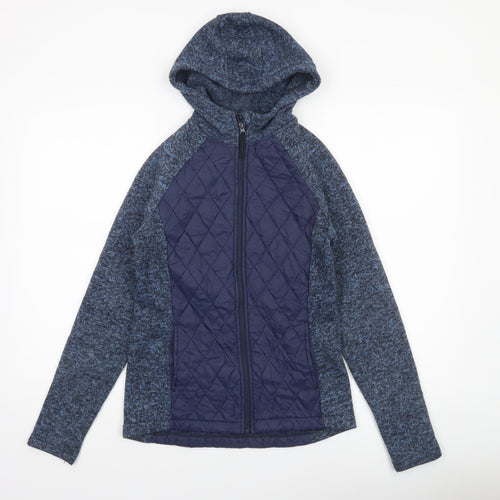 Mountain Warehouse Women's Blue Full Zip Quilted Hoodie UK 18