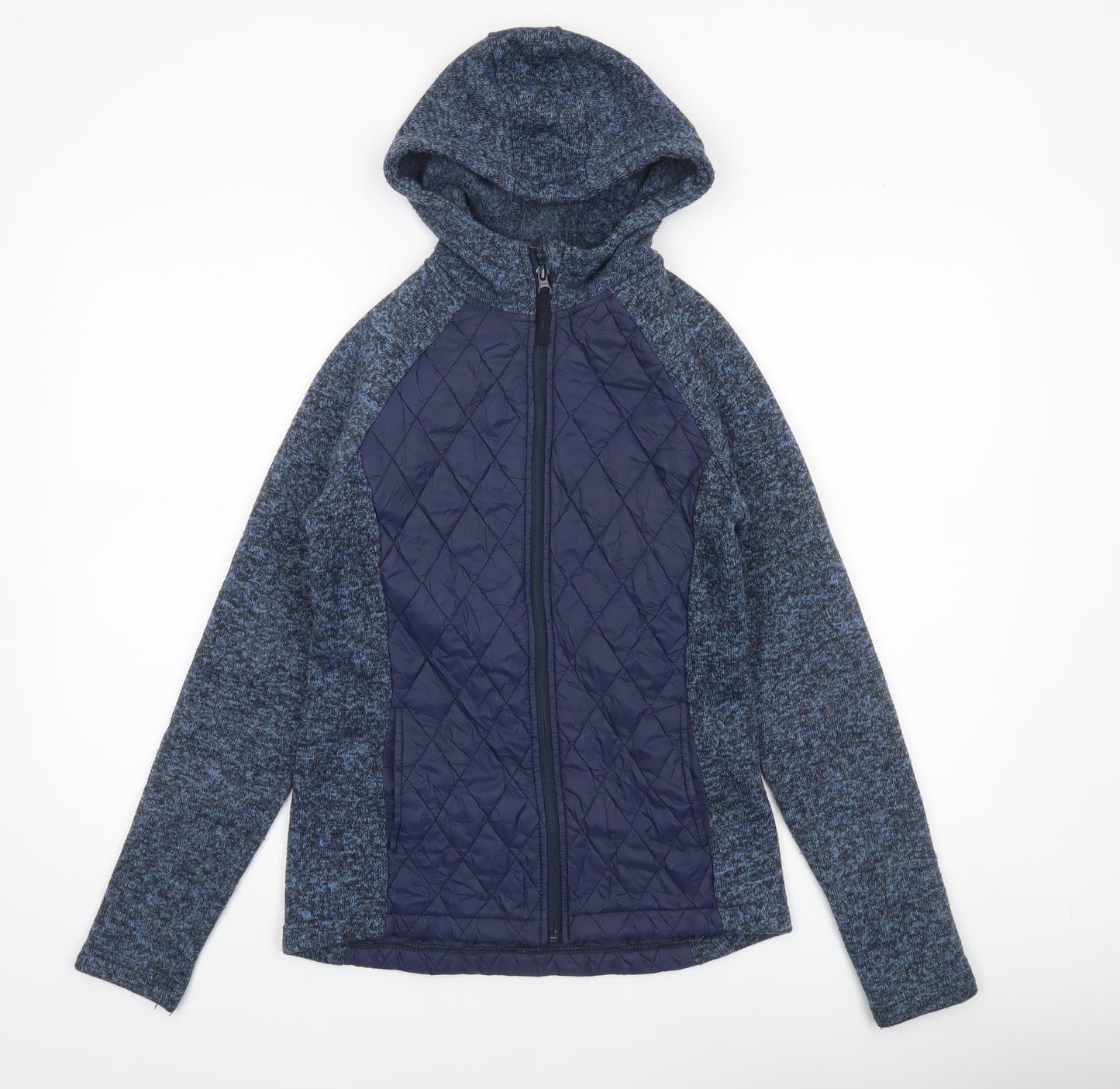 Mountain Warehouse Women's Blue Full Zip Quilted Hoodie UK 18