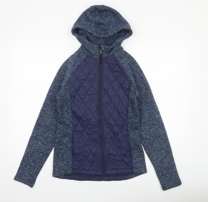 Mountain Warehouse Women's Blue Full Zip Quilted Hoodie UK 18