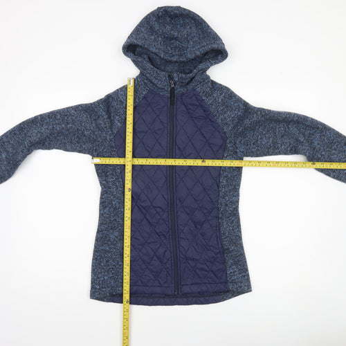Mountain Warehouse Women's Blue Full Zip Quilted Hoodie UK 18
