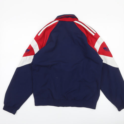 Adidas Boys Blue Red Colourblock Full Zip Track Jacket 14 Years