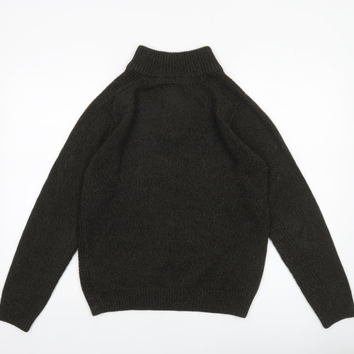 Threadbare Men’s Green Wool Blend Henley Jumper Size S Long Sleeve