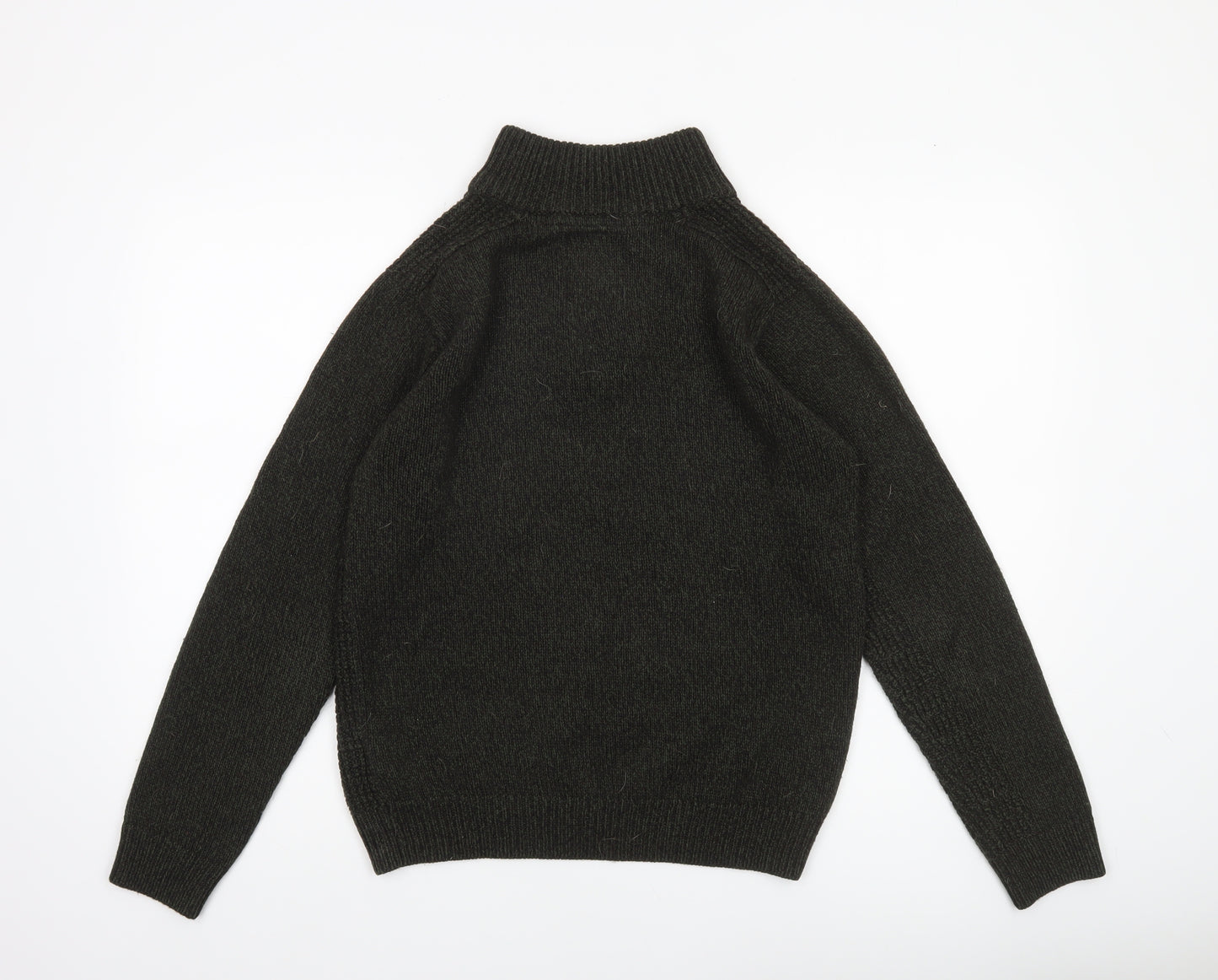Threadbare Men’s Green Wool Blend Henley Jumper Size S Long Sleeve
