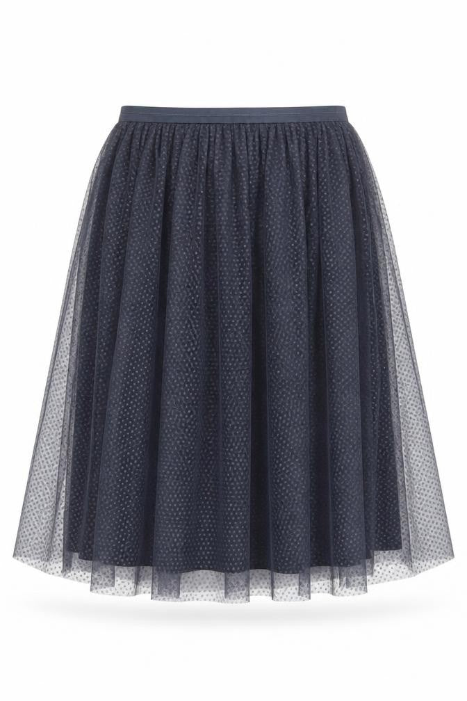 Needle & Thread Women's Blue A-Line Polka Dot Tulle Midi Skirt UK 10