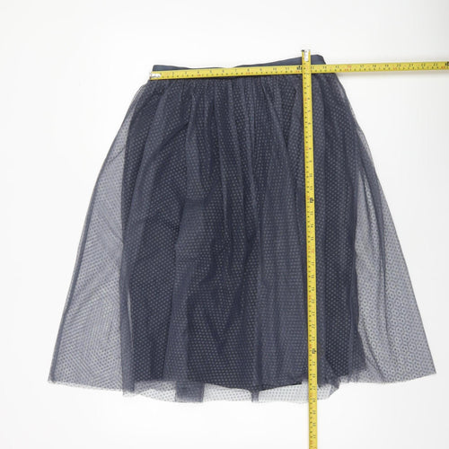 Needle & Thread Women's Blue A-Line Polka Dot Tulle Midi Skirt UK 10