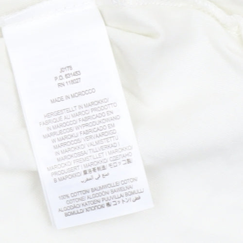 Boden Women White Rainbow Stripe Cotton T-Shirt UK 14