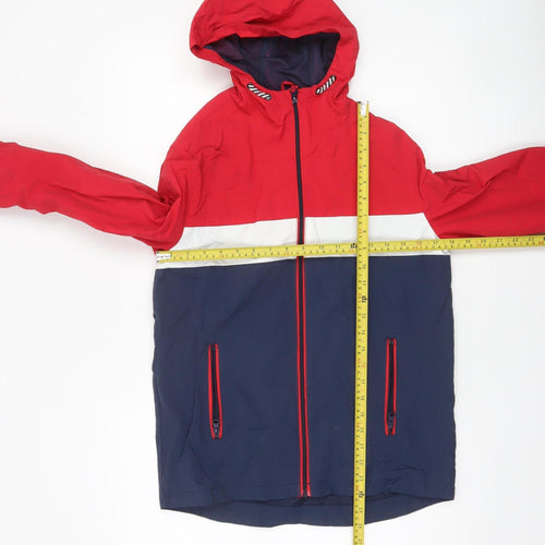 St. Bernard for Dunnes Stores Men's Red Blue Hooded Windbreaker Jacket 34in