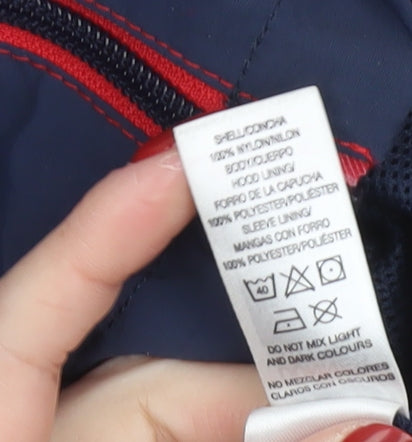 St. Bernard for Dunnes Stores Men's Red Blue Hooded Windbreaker Jacket 34in