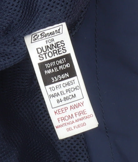 St. Bernard for Dunnes Stores Men's Red Blue Hooded Windbreaker Jacket 34in