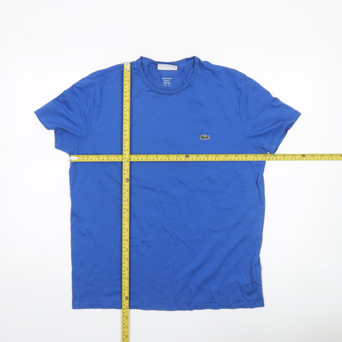 Lacoste Men's Blue Regular Fit Pima Cotton Crew Neck T-Shirt L