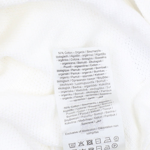 Jack & Jones Men's White Long Sleeve Regular Fit Cotton Top L