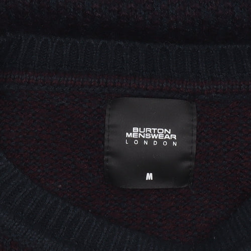 Burton Menswear London Men's Black Crew Neck Acrylic Jumper M