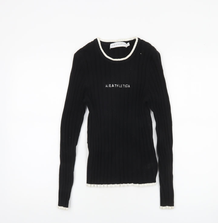 Aje Athletica Women's Black Size 8 Knit Slim Fit Jumper