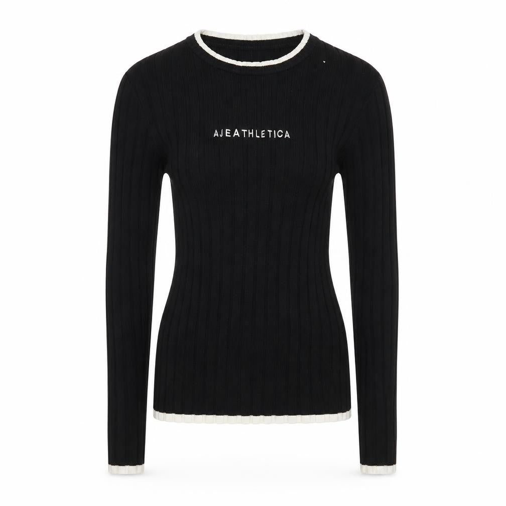 Aje Athletica Women's Black Size 8 Knit Slim Fit Jumper