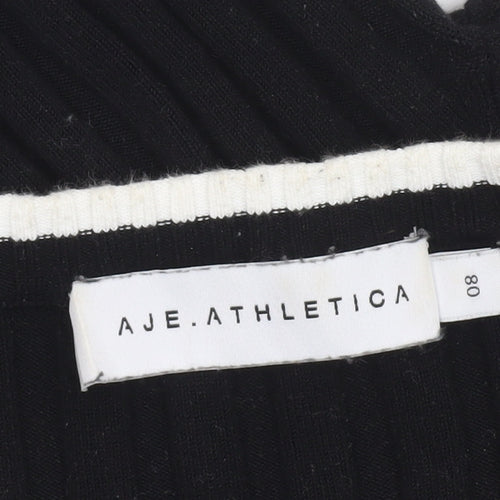 Aje Athletica Women's Black Size 8 Knit Slim Fit Jumper