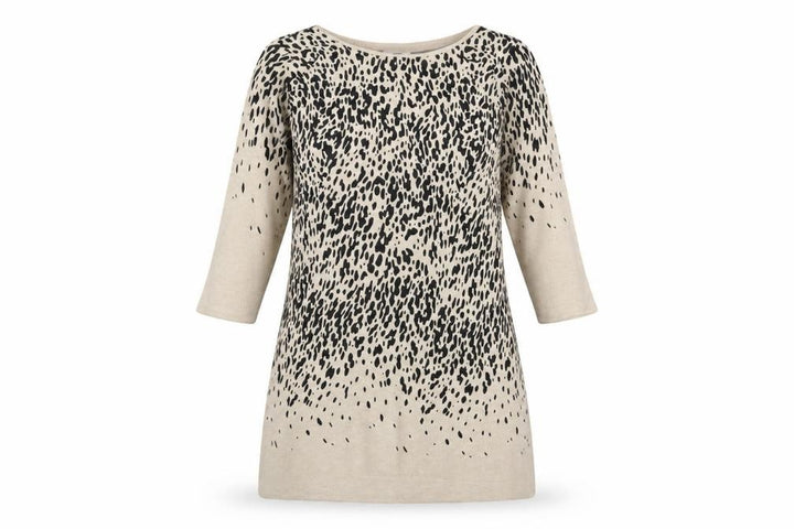 Debenhams Women’s Beige Animal Print Tunic Jumper Size 10