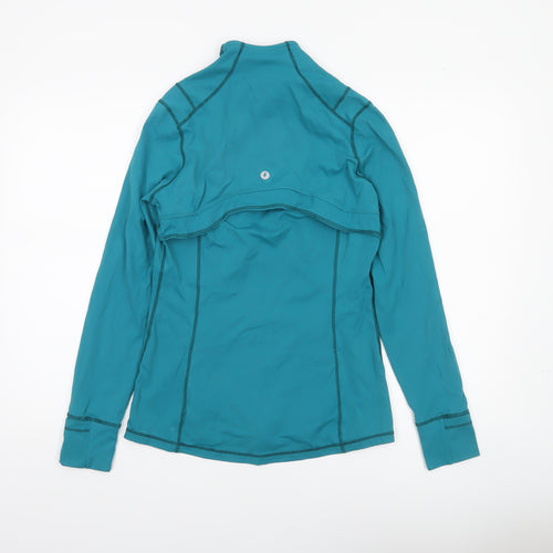 Powercut Women's Blue Slim Fit Track Jacket Size 12 Full Zip Activewear