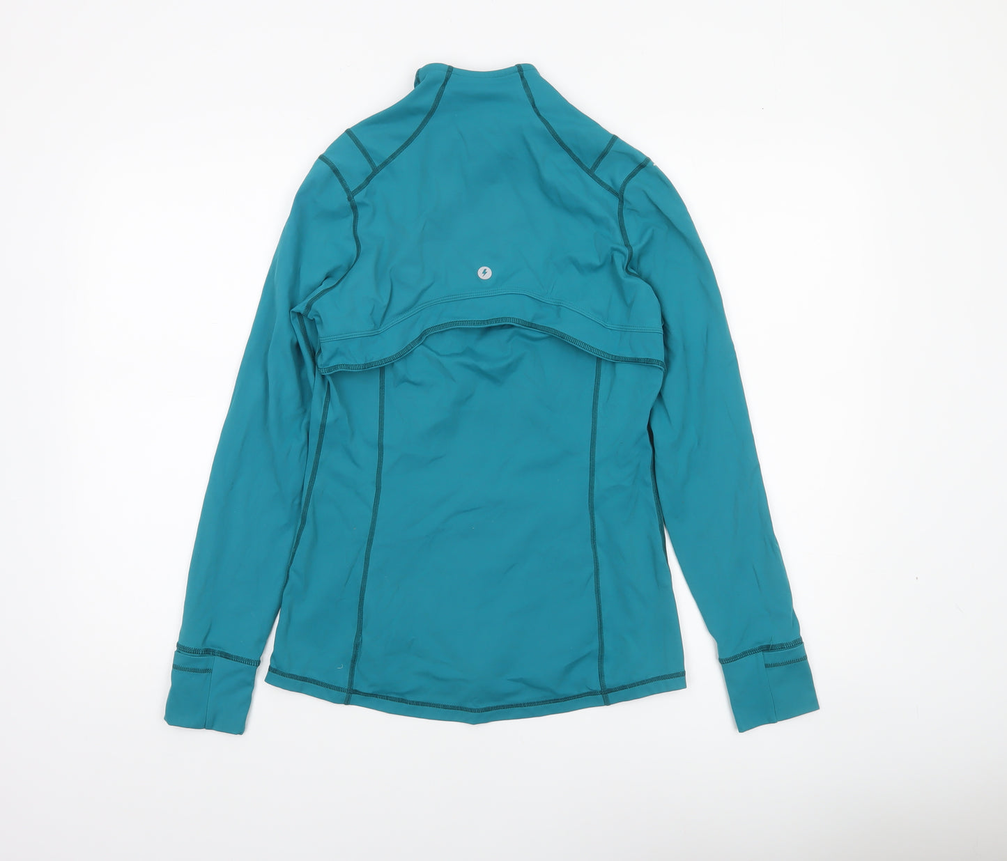 Powercut Women's Blue Slim Fit Track Jacket Size 12 Full Zip Activewear