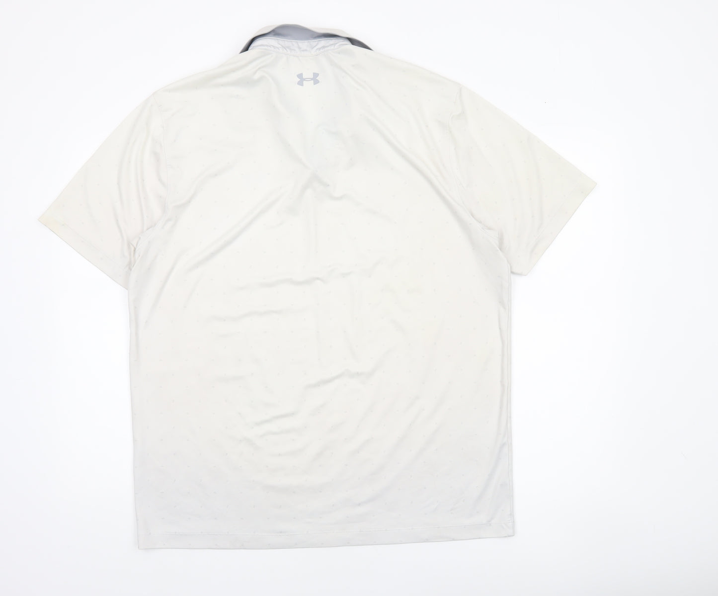 Under Armour Men's White HeatGear Golf Polo Shirt Size L