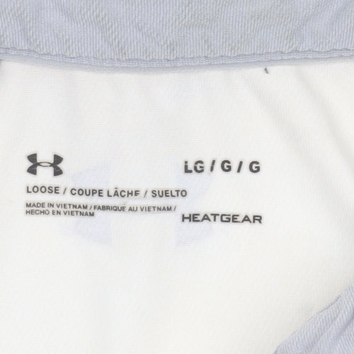 Under Armour Men's White HeatGear Golf Polo Shirt Size L