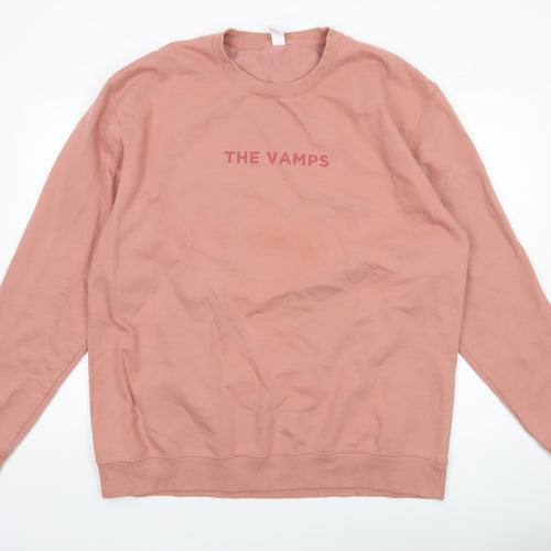 Just Hoods AWDis Women’s Pink The Vamps Graphic Pullover Sweatshirt XXL