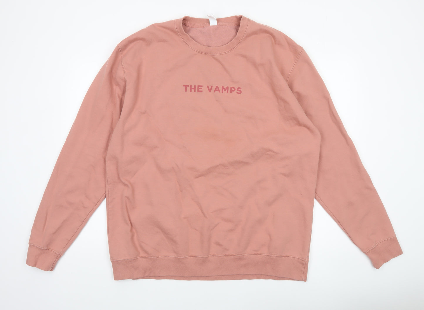 Just Hoods AWDis Women’s Pink The Vamps Graphic Pullover Sweatshirt XXL