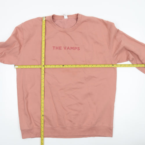 Just Hoods AWDis Women’s Pink The Vamps Graphic Pullover Sweatshirt XXL