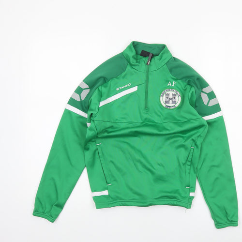 Stanno Boys Green 1/4 Zip Football Training Top 11-12 Years