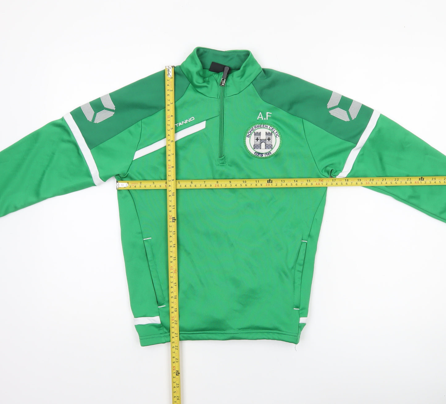 Stanno Boys Green 1/4 Zip Football Training Top 11-12 Years