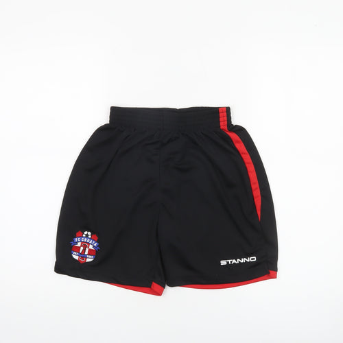 Stanno Boys Black S Athletic Football Shorts Lightweight Polyester